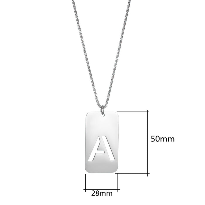Wholesale Necklaces Stainless Steel Letter Hollow MOQ≥2 JDC-NE-ShouM002