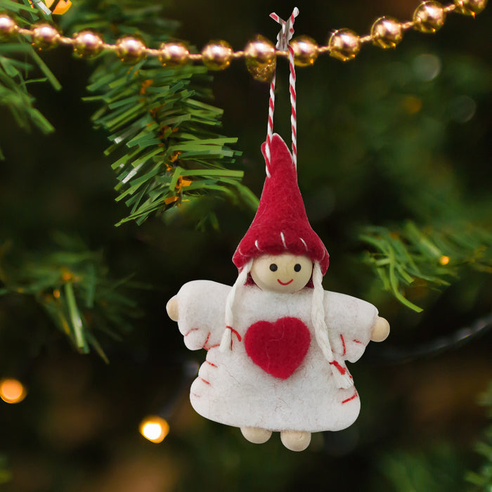 Wholesale Wool Felt Old Man Snowman Doll Christmas Tree Pendant JDC-DCN-YunY004