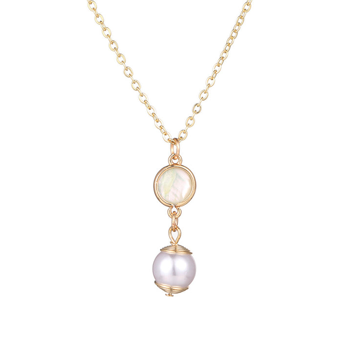 Jewelry WholesaleWholesale locked pearl single layer gold alloy necklace JDC-NE-KJ211 Necklaces 坤杰 %variant_option1% %variant_option2% %variant_option3%  Factory Price JoyasDeChina Joyas De China
