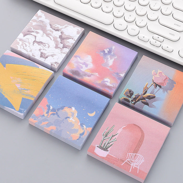 Wholesale Sticky Notes Paper Oil Painting Series MOQ≥2 JDC-NK-LGT001