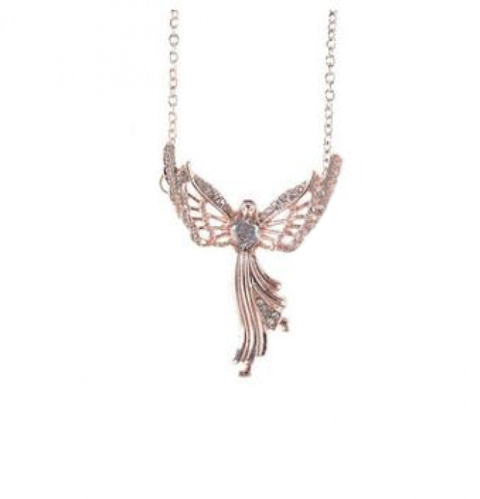 Aleación al por mayor Virgen María Angel Love Guardian Wings Collar de diamantes MOQ≥2 JDC-Ne-XUNO026