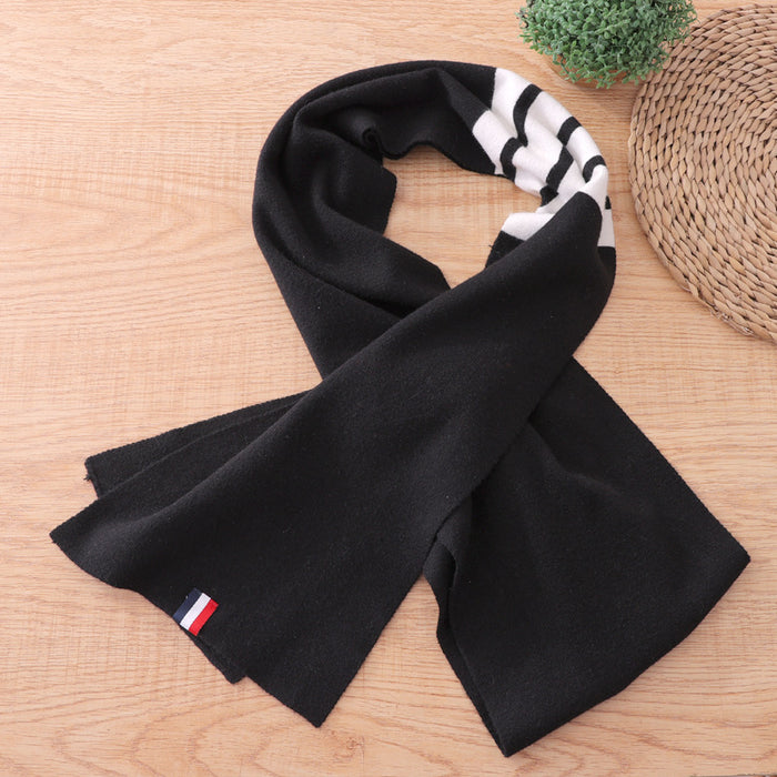 Wholesale Scarf Wool Warm Long Striped Casual Four Bars (F) JDC-SF-Maibang001