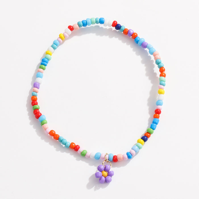 Wholesale Bohemian Rice Beads Beaded Flower Bracelet JDC-BT-KuangD004