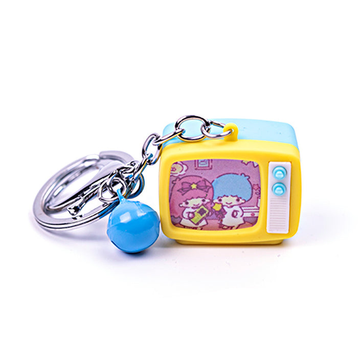 Wholesale Keychain PVC Soft Rubber Cartoon LED Sound Lighting Toy Simulation TV MOQ≥2 JDC-KC-HHY001