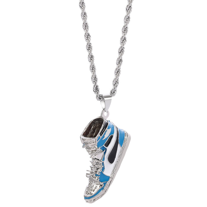 Wholesale Necklace Alloy Sneakers Hip Hop Sweater Chain MOQ≥5 JDC-NE-ZhouX004