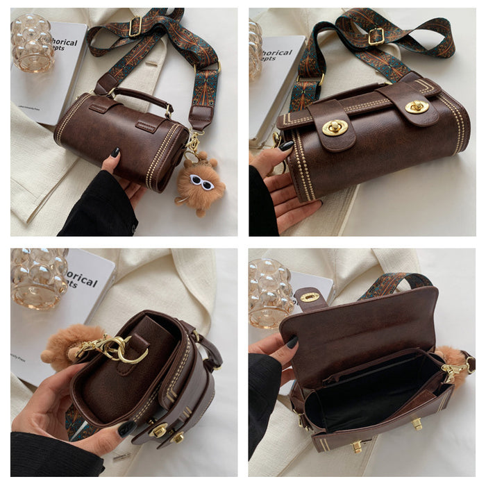 Wholesale Shoulder Bag PU Soft Leather Small Square Bag With Pendant JDC-SD-Guimai001