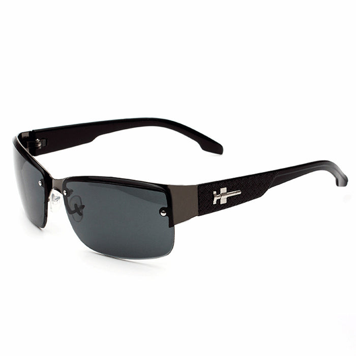 Wholesale Men's Metal Frameless Sheet Sunglasses Square Riding Shade JDC-SG-FuL001