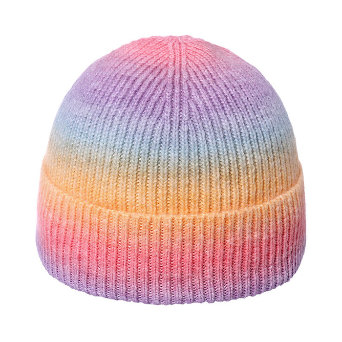 Wholesale Hat Yarn Gradient Tie-Dye Printing Warm MOQ≥2 JDC-FH-Yuanb019