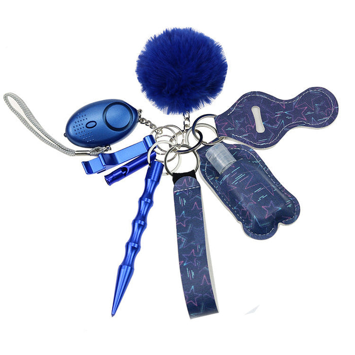 Keychain en cuir en cuir en gros de la main Keychain auto-défense de l'alarme de loup féminin MOQ ≥2 JDC-KC-CHAOH001