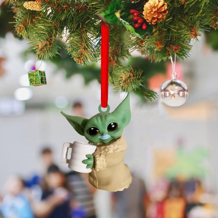 Wholesale Christmas Tree Pendant Acrylic Double Sided Charm Ornament (M) MOQ≥2 JDC-DCN-Panx005
