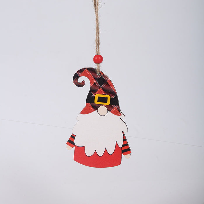 Wholesale Decorative Christmas Wooden Small Pendant MOQ≥2 JDC-DCN-QiaoC008
