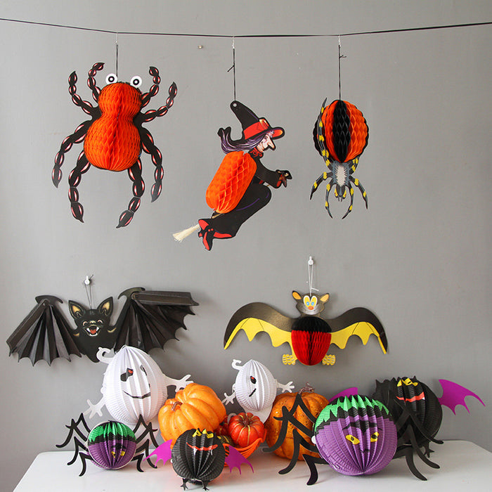 Wholesale Decorative Paper Halloween Venue Spider Decorations MOQ≥2 JDC-DCN-Yimo002