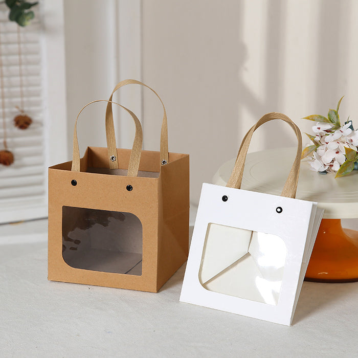 Wholesale Gift Bags Kraft Paper Grocery Bags Holiday Party JDC-GB-ganrui002
