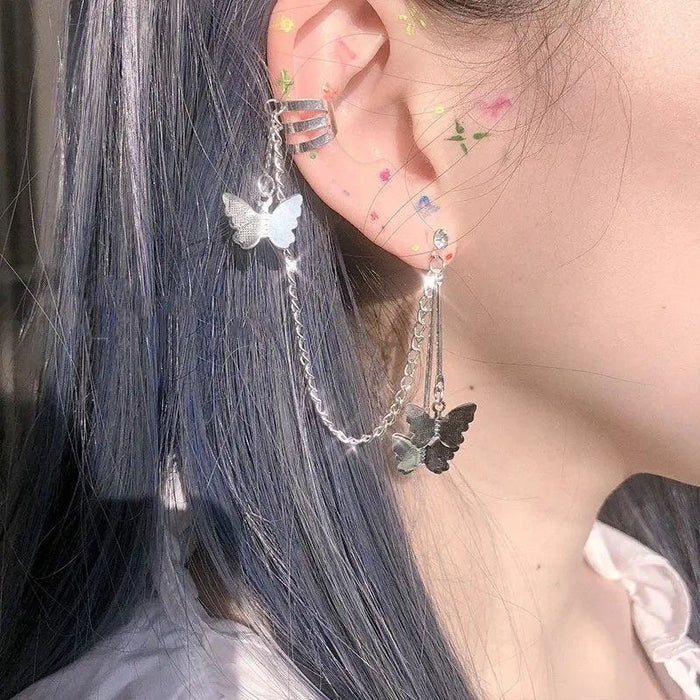 Wholesale Earrings Titanium Steel Butterfly Ear Clips JDC-ES-Jingh015