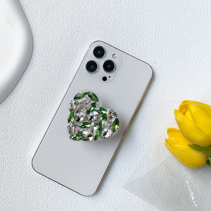 Wholesale Grips Rhinestone Love Adhesive Adhesive Retractable Phone Holder JDC-PS-BaiY028