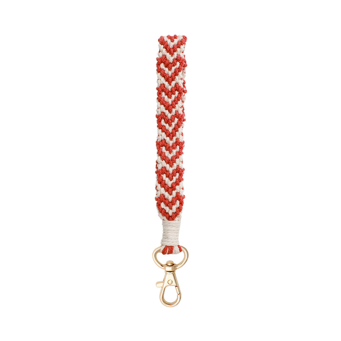 Wholesale Keychains Cotton Thread Alloy Heart Hand Braided Knots JDC-KC-JM056