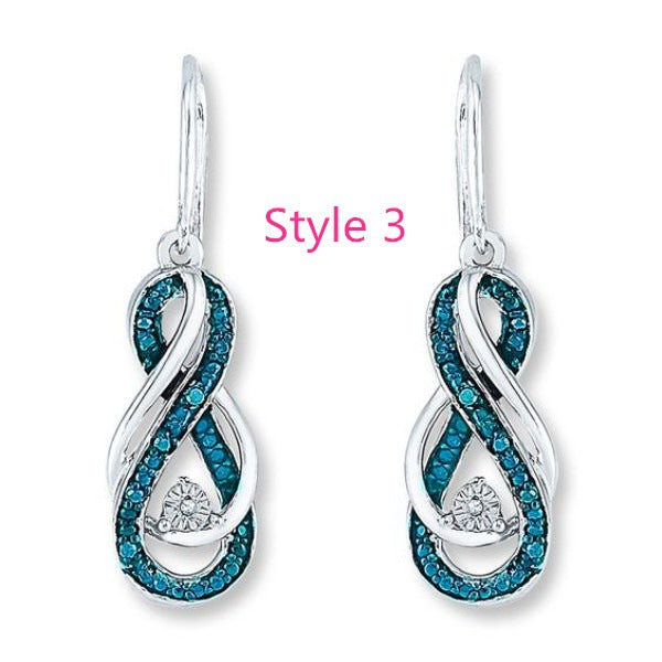 Wholesale alloy heart earrings with diamond note MOQ≥2 JDC-ES-Nic001
