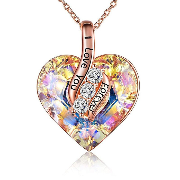 Wholesale Necklace Fashion Women's Love Letters Crystal Pendant Necklace JDC-NE-XunO044
