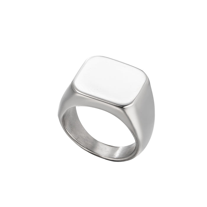 Wholesale Rings Titanium Steel Square Simple JDC-RS-ChenY010