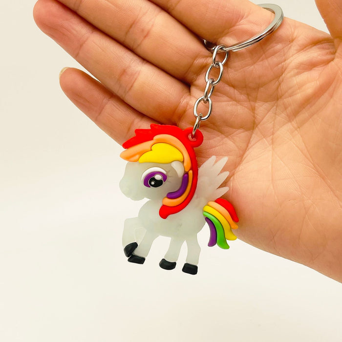 Wholesale Keychains PVC Alloy Cute Cartoon Animation Unicorn (M) JDC-KC-XiangY044