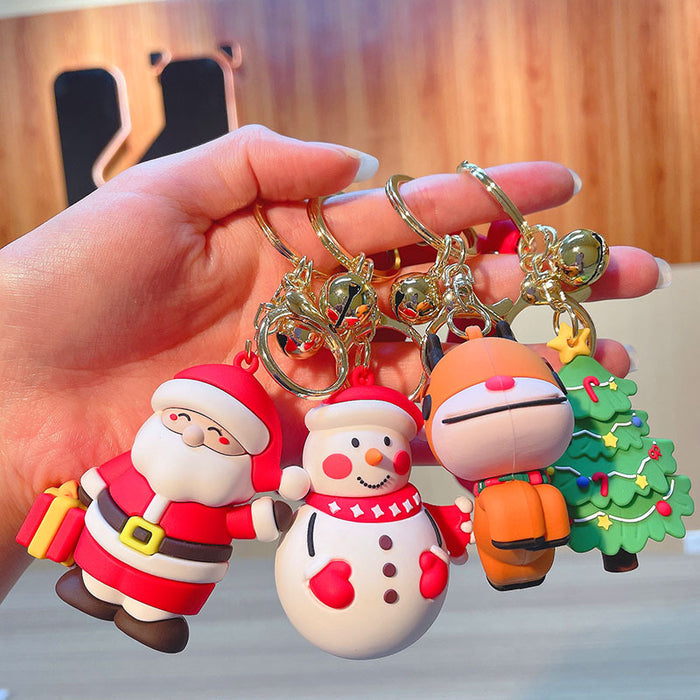 Wholesale Keychains PVC Hardware Cute Cartoon Christmas (M) JDC-KC-JG332