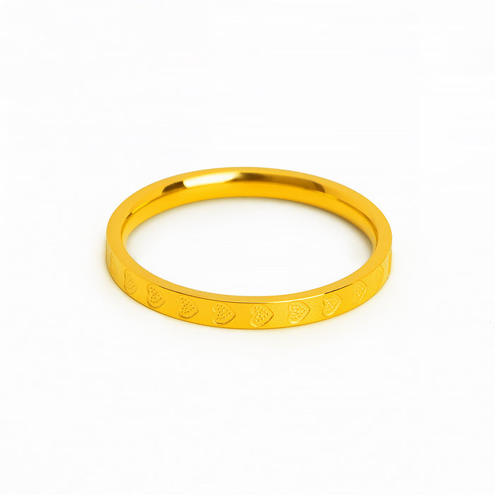 Wholesale Rings Titanium Steel 18K Gold Love Couple JDC-RS-CAHX001
