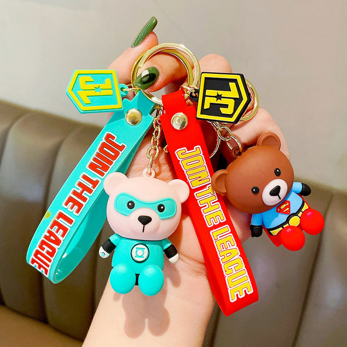 Wholesale Keychain PVC Cute Cartoon Bear Pendant MOQ≥2 (M) JDC-KC-LeZ028