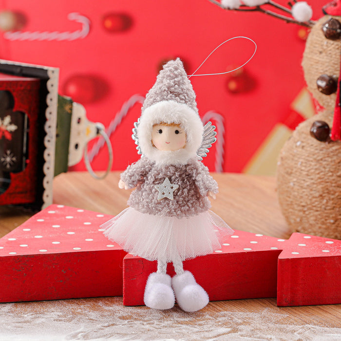 Wholesale Decorative Christmas Angel Long Legs Girl Doll Pendant MOQ≥2 JDC-DCN-QiaoC005