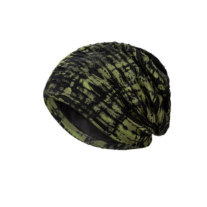 Wholesale Hat Acrylic Winter Warm Printed Hole Pullover Hat JDC-FH-YeF002