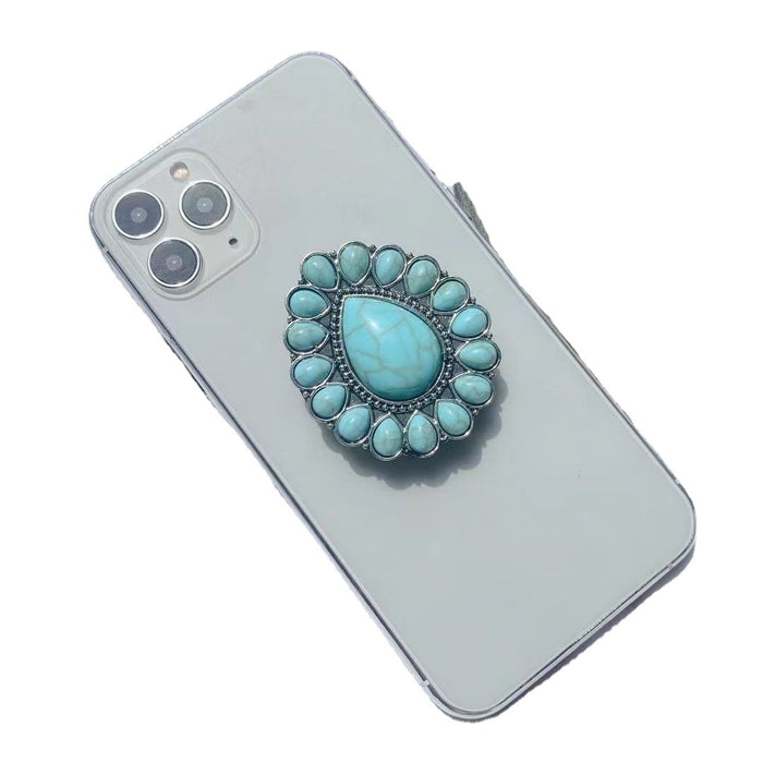Wholesale Grips Mobile Phone Holder Turquoise Cactus Phone Holder Folding MOQ≥2 JDC-PS-Weijiu003