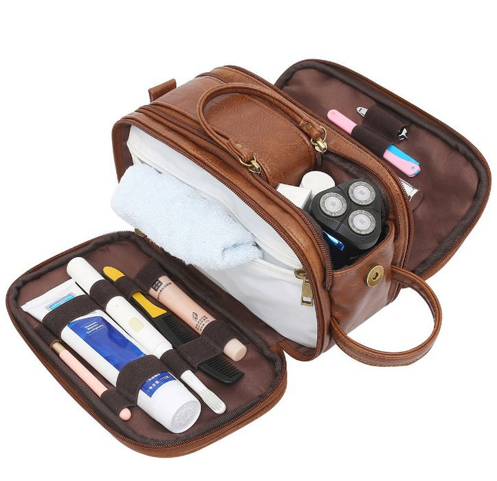 Wholesale Storage Bag PU Leather Men's Toiletry Bag Travel Storage Makeup JDC-SB-HDW001