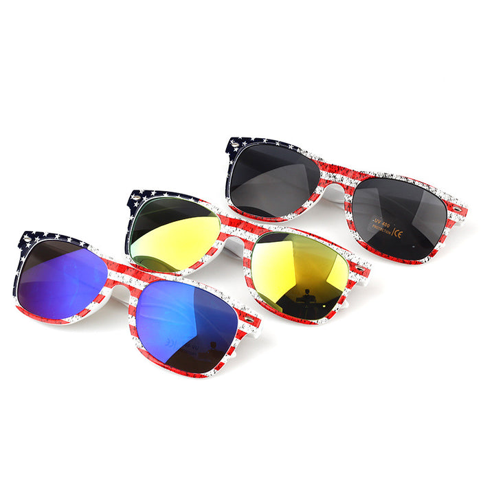 Vente en gros 4 juillet Rice Nails American Flag Independence Day Sunglasses JDC-SG-ZUOL003