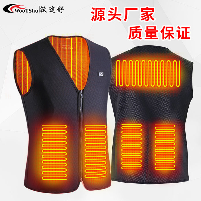 Wholesale Warm Heating Vest 5VUSB Smart Heating Clothes Men and Women Electric Heating MOQ≥2 JDC-CTS-Wotu001