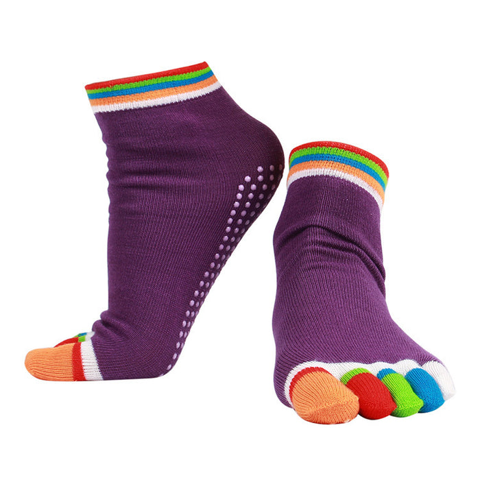 Wholesale Split Toe Yoga Socks Dispensing Breathable Sweat Socks JDC-SK-ZHeng002