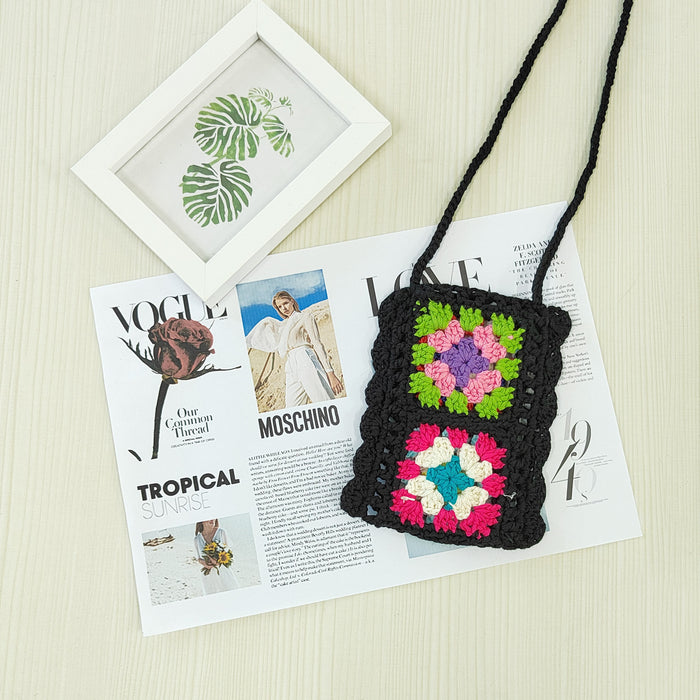 Wholesale Acrylic Pure Hand Knitting Wool Crochet Bag Messenger Bag JDC-SD-Yimei001