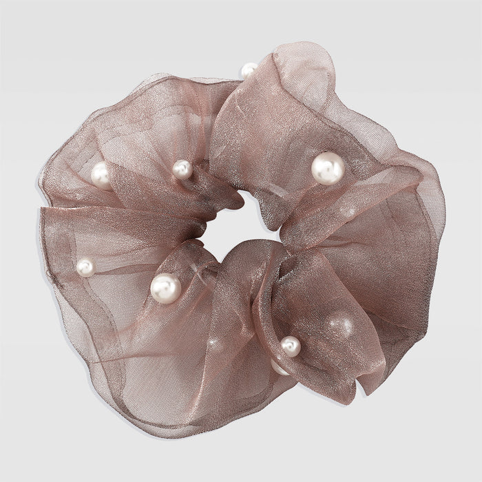 Wholesale Hair Scrunchies Yarn Imitation Pearl Elegant Temperament JDC-HS-YuL003