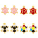 Jewelry WholesaleWholesale Enamel Turtle Copper Plated 18k Gold Stud Earrings JDC-ES-AS101 Earrings 翱昇 %variant_option1% %variant_option2% %variant_option3%  Factory Price JoyasDeChina Joyas De China