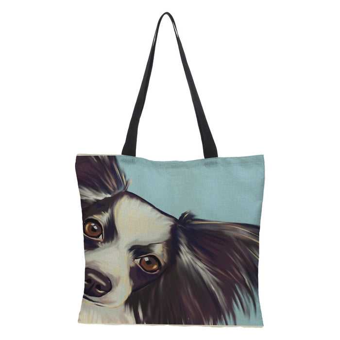 Wholesale Hand Painted Dog Pattern Shopping Bag JDC-SD-QTu006