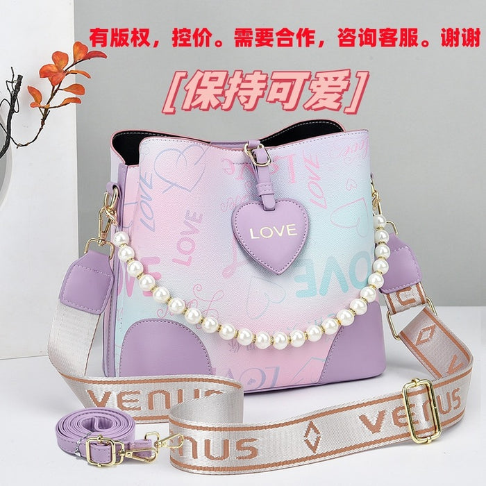 Wholesale Valentine's Day PU Large Capacity Shoulder Bag JDC-SD-Dasong004