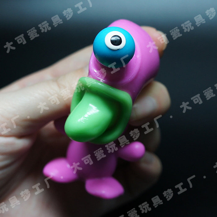 Wholesale Tongue Out One-eyed Monster Squeeze Sound Decompression Toys MOQ≥2 JDC-FT-DaKA003