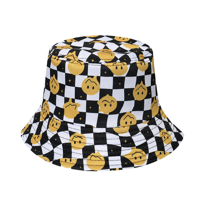 Wholesale Fashion Hat Polyester Flower Houndstooth Sunshade Sun Cap MOQ≥2 JDC-FH-YuanB024