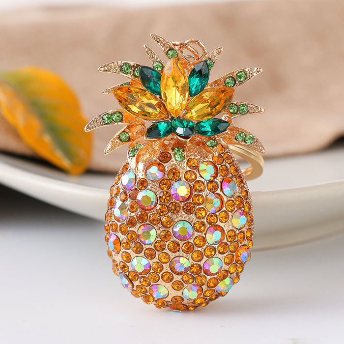 Jewelry WholesaleWholesale Pineapple Diamond Pineapple Creative Keychain MOQ≥2 JDC-KC-ChaoK012 Keychains 超凯 %variant_option1% %variant_option2% %variant_option3%  Factory Price JoyasDeChina Joyas De China