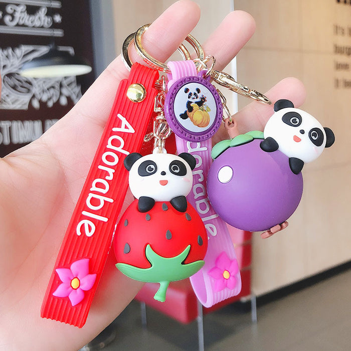 Keychains al por mayor para mochilas lindas accesorios de oso de frutas de muñecas de muñeca Keychain JDC-KC-FEIRUN080
