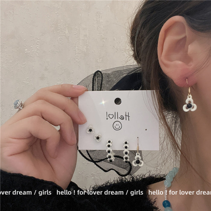 Wholesale flower earrings set sweet cool cute girly style JDC-ES-Lfm028