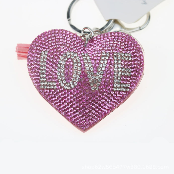 Wholesale Heart Tassel Keychain MOQ≥2 JDC-KC-ChaoH034