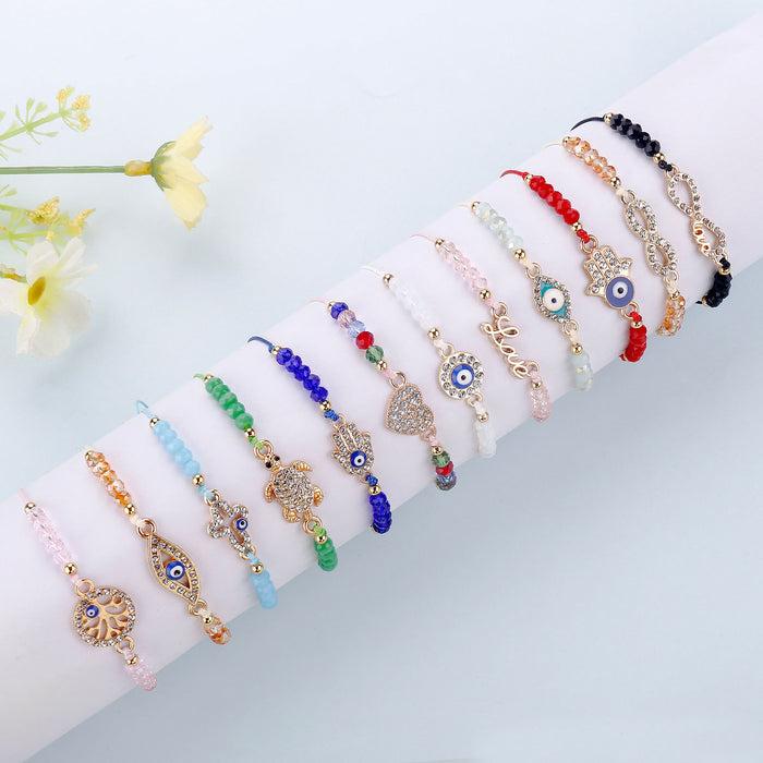 Wholesale crystal bracelet bracelet set bracelet bracelet bracelet card MOQ≥2 JDC-BT-LvY007