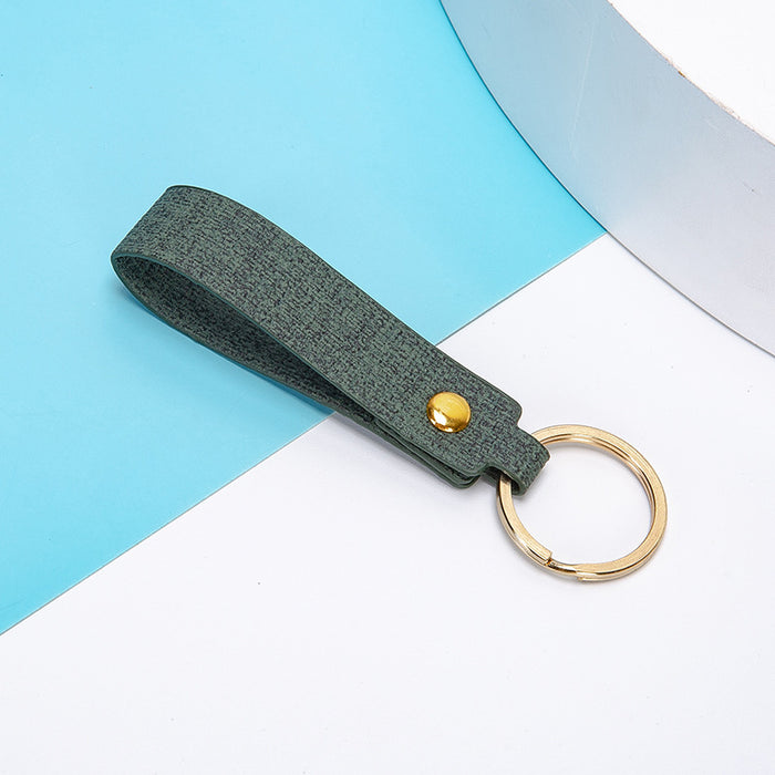 Wholesale Keychains PU Leather Car Simple Cloth Pattern JDC-KC-XingR007