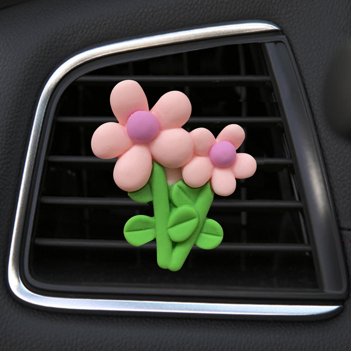 Wholesale Car Accessories Metal Candy Color Potted Flowers Air Outlet Perfume Clip MOQ≥2 JDC-CA-ZNYK019