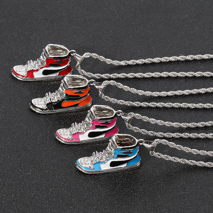 Collar de collar al por mayor zapatillas de deporte de hip hop cadena MOQ≥5 JDC-Ne-Zhoux004