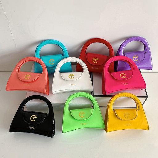 Jewelry WholesaleWholesale Lacquer Candy Color PU Tote Bag Handbags (F) JDC-HB-YLuo010 Handbags 燕洛 %variant_option1% %variant_option2% %variant_option3%  Factory Price JoyasDeChina Joyas De China
